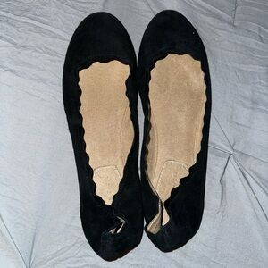 Black slip on flat
